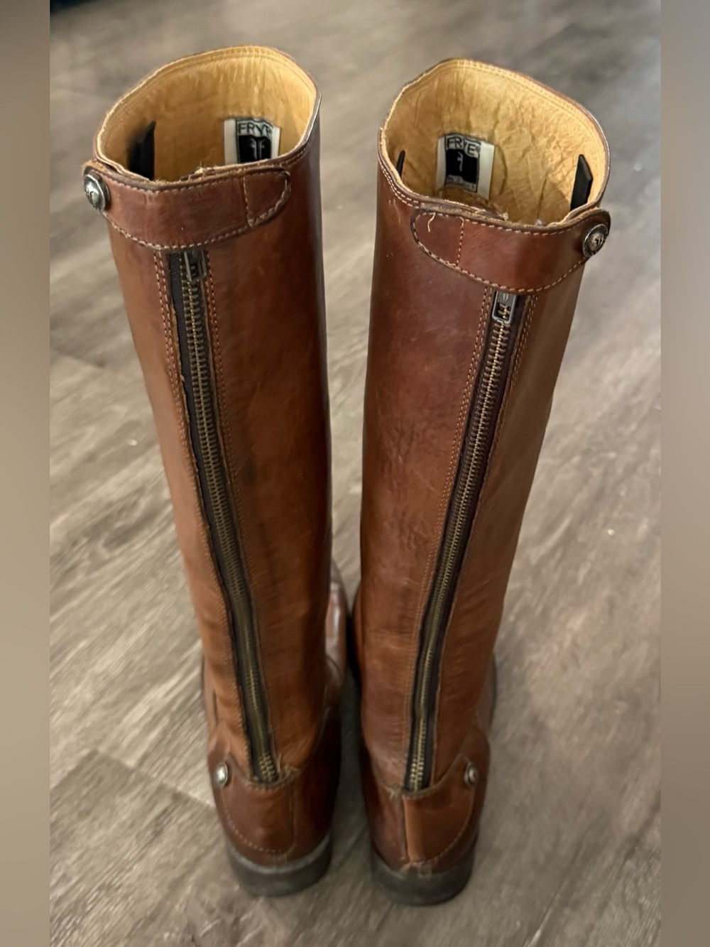 Womens FRYE knee high leather boots sz 8 - Picture 3 of 5
